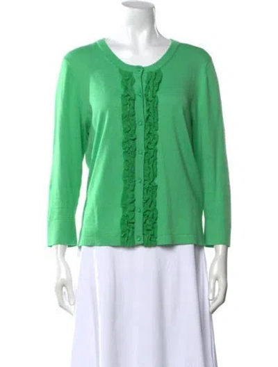 Pre-owned Kate Spade Crew Neck Sweater In Green