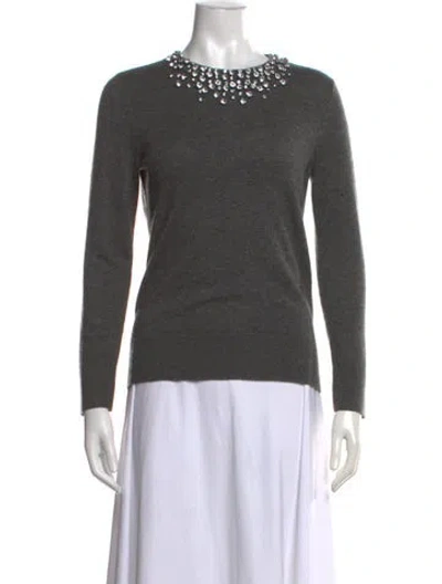 Pre-owned Kate Spade Crew Neck Sweater In Grey