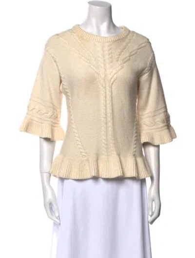 Pre-owned Kate Spade Crew Neck Sweater In Neutral