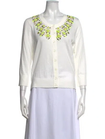 Pre-owned Kate Spade Crew Neck Sweater In Neutrals