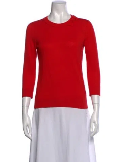 Pre-owned Kate Spade Crew Neck Sweater In Orange