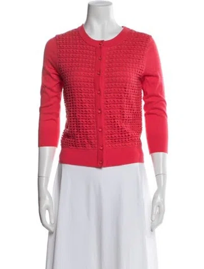 Pre-owned Kate Spade Crew Neck Sweater In Red