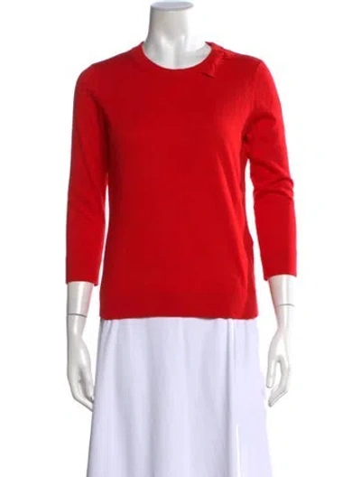 Pre-owned Kate Spade Crew Neck Sweater In Red