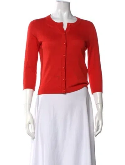 Pre-owned Kate Spade Crew Neck Sweater In Red