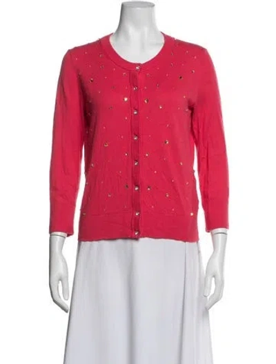 Pre-owned Kate Spade Crew Neck Sweater In Red