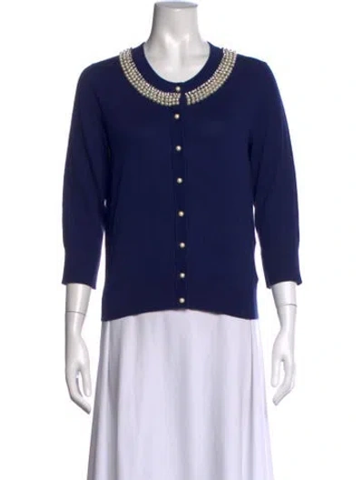 Pre-owned Kate Spade Crew Neck Sweater W/ Tags In Blue