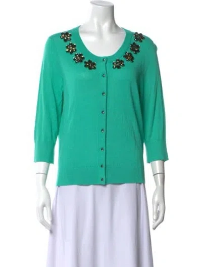 Pre-owned Kate Spade Crew Neck Sweater W/ Tags In Green