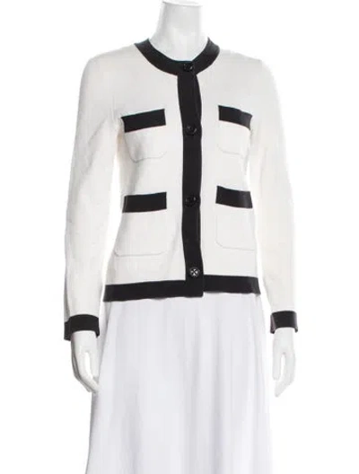 Pre-owned Kate Spade Crew Neck Sweater In White