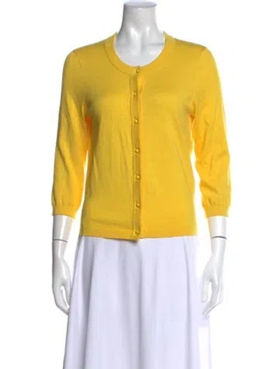 Pre-owned Kate Spade Crew Neck Sweater In Yellow
