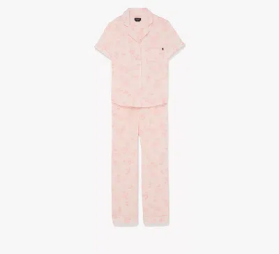 Kate Spade Cropped Pj Set In Pink