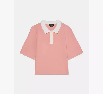 Kate Spade Cropped Polo Sweater In Pink