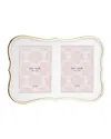 Kate Spade Crown Point Double Invitation Picture Frame In Gold
