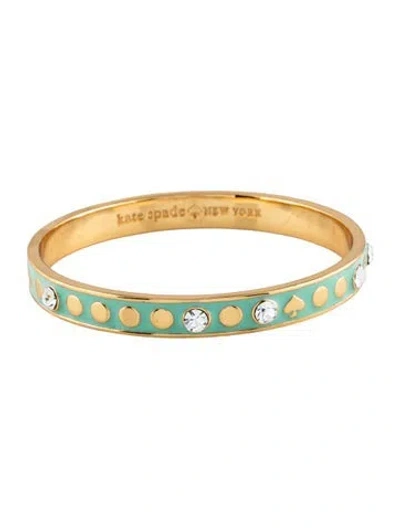 Pre-owned Kate Spade Crystal & Enamel Bangle Bracelet, 8" In Multicolor