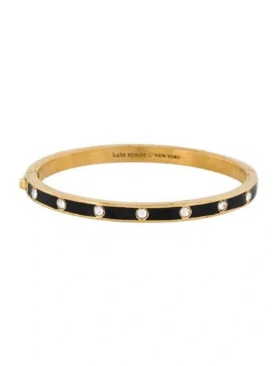 Pre-owned Kate Spade Crystal & Enamel Hinge Bangle Bracelet, 6.75" In Multi