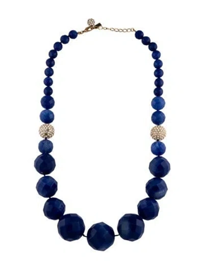 Pre-owned Kate Spade Crystal & Resin Bowery Ball Bead, 28.75" In Multicolor