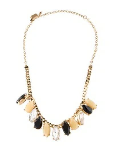 Pre-owned Kate Spade Crystal & Resin Collar Necklace, 19.5"