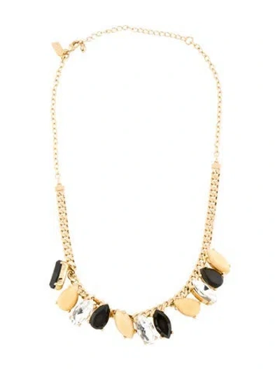 Pre-owned Kate Spade Crystal & Resin Collar Necklace, 20" In Multi