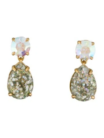 Pre-owned Kate Spade Crystal & Resin Drop Earrings In Multi