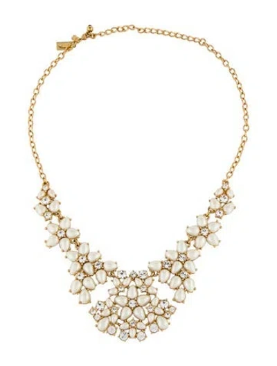 Pre-owned Kate Spade Crystal & Resin Mini Bouquet Collar Necklace, 18" In Multi