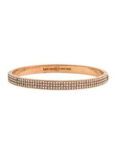 Pre-owned Kate Spade Crystal Bangle Bracelet, 7" In Transparent