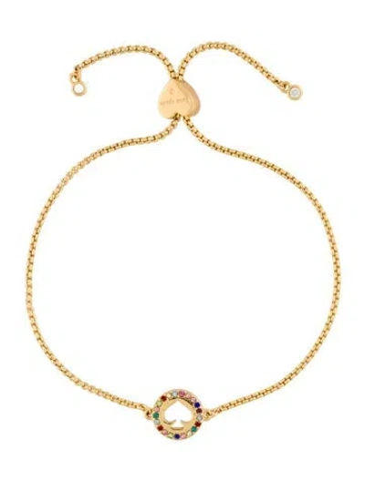 Pre-owned Kate Spade Crystal Charm Bracelet, 9.25" In Multi
