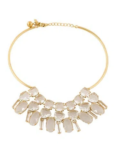Pre-owned Kate Spade Crystal Choker Necklace, 18" In Transparent