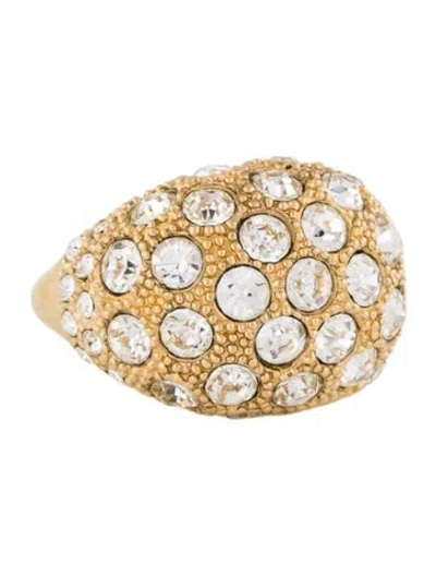 Pre-owned Kate Spade Crystal Cocktail Ring In Multi