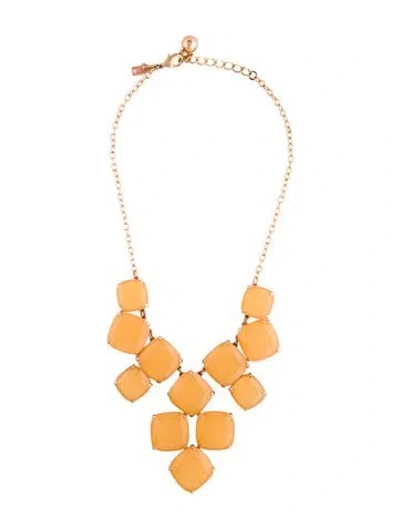Pre-owned Kate Spade Crystal Collar Necklace, 17.5" In Yellow