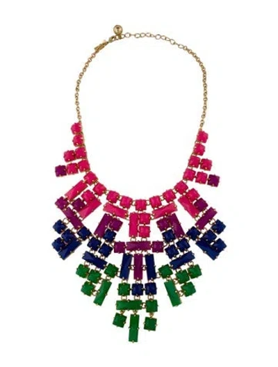 Pre-owned Kate Spade Crystal Collar Necklace, 19" In Multi