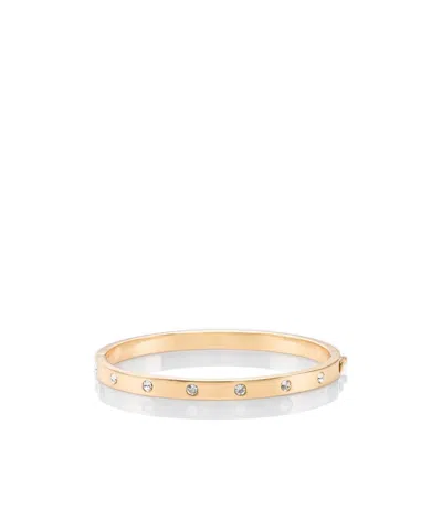 Kate Spade Crystal Embellished Bangle In Gold