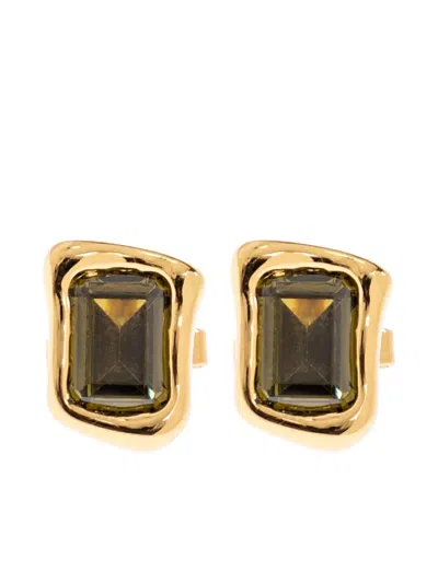 Kate Spade Crystal-embellishment Earrings In Green