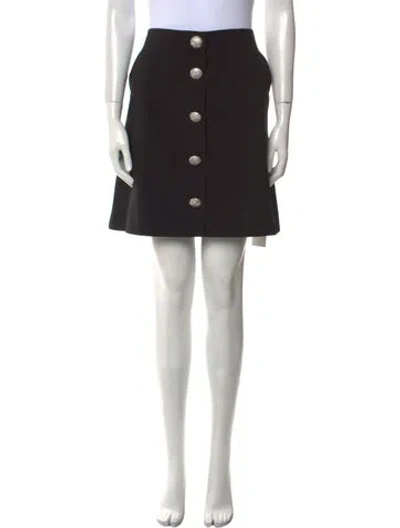 Pre-owned Kate Spade Crystal Embellishments Mini Skirt In Black