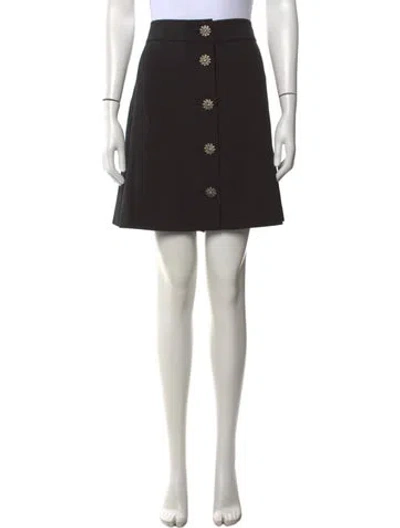 Pre-owned Kate Spade Crystal Embellishments Mini Skirt In Black