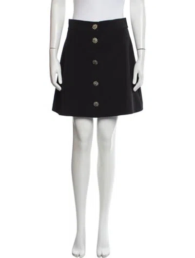 Pre-owned Kate Spade Crystal Embellishments Mini Skirt In Black
