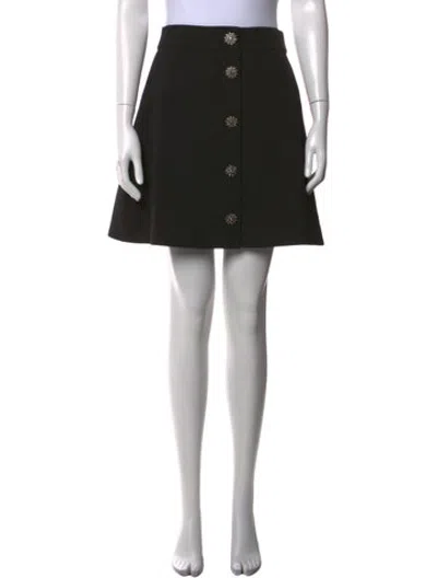 Pre-owned Kate Spade Crystal Embellishments Mini Skirt In Black