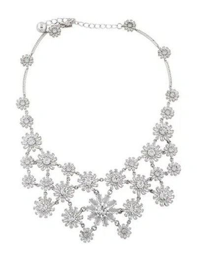 Pre-owned Kate Spade Crystal Floral Collar Necklace, 19" In Multi
