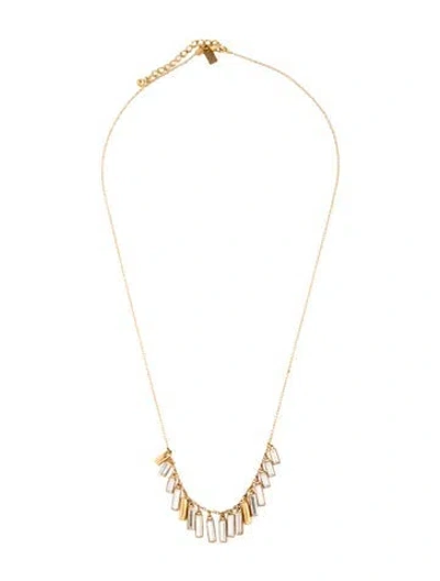 Pre-owned Kate Spade Crystal Fringe Necklace, 26.25" In Multicolor
