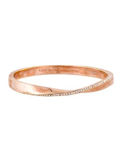 Pre-owned Kate Spade Crystal Hinged Bangle Bracelet, 7" In Multi