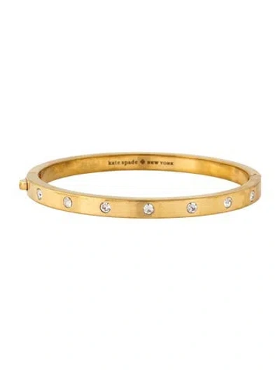 Pre-owned Kate Spade Crystal Hinged Bangle Bracelet, 7" In Multicolor