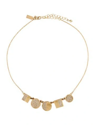 Pre-owned Kate Spade Crystal Light The Lantern Collar Necklace, 18" In Multi
