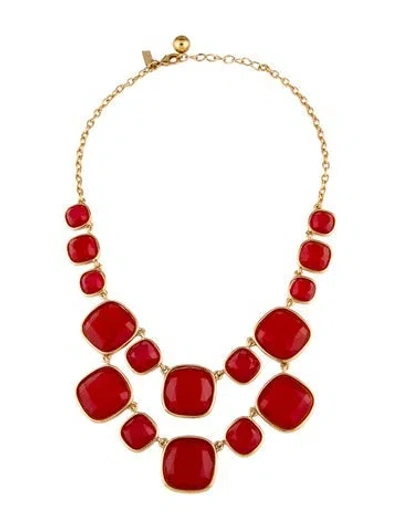 Pre-owned Kate Spade Crystal Resin Necklace, 20" In Multicolor