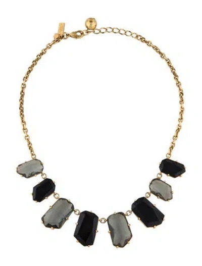 Pre-owned Kate Spade Crystal 'set In Stone' Collar Necklace, 18" In Multi