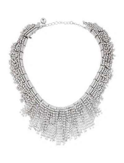 Pre-owned Kate Spade Crystal Statement Collar Necklace, 17.5" In Transparent