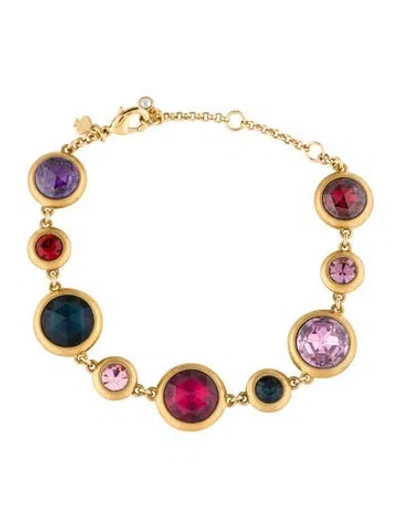 Pre-owned Kate Spade Crystal Station Bracelet, 8.5" In Multi