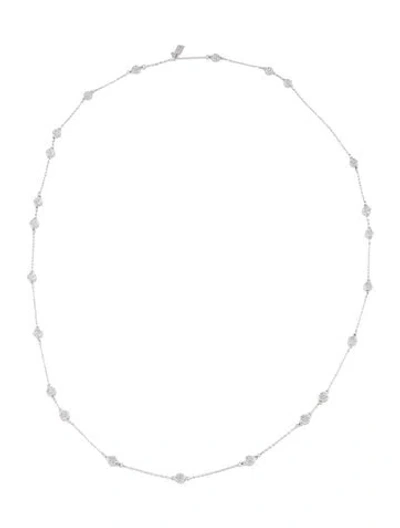 Pre-owned Kate Spade Crystal Station Necklace, 34" In Multi