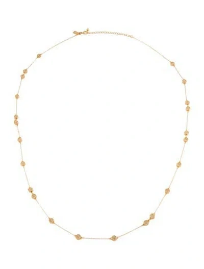 Pre-owned Kate Spade Crystal Station Necklace, 38" In Transparent