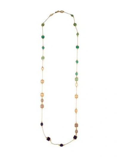 Pre-owned Kate Spade Crystal Station Necklace, 45"