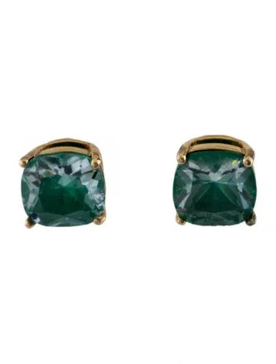 Pre-owned Kate Spade Crystal Stud Earrings In Blue
