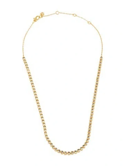 Pre-owned Kate Spade Crystal Sweetheart Collar Necklace, 19.25" In Multi