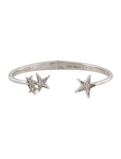 Pre-owned Kate Spade Crystal 'you're A Star' Hinge Cuff Bracelet, 6.5" In Multi